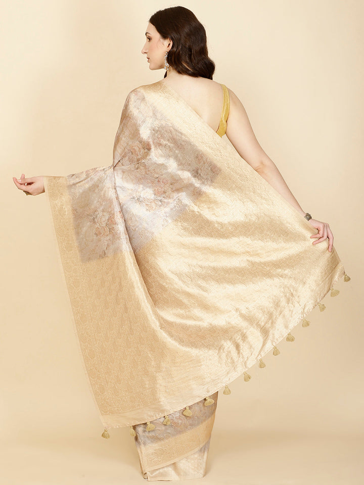 Floral Printed Handloom Saree