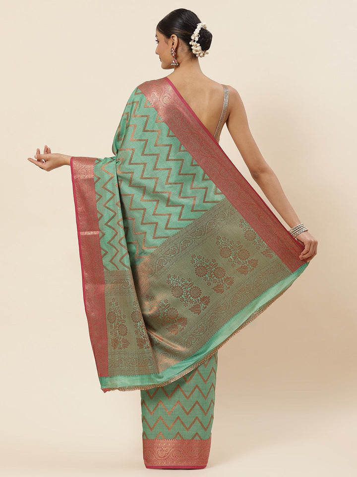 Zari Jaal Woven Handloom Saree
