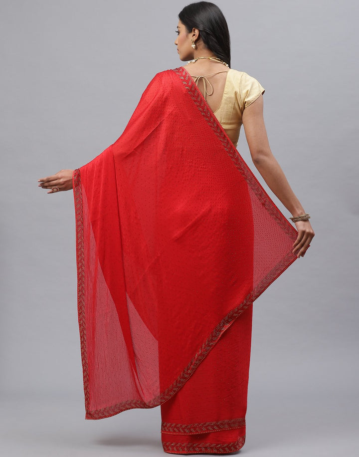 Art Chiffon Embroidery Saree