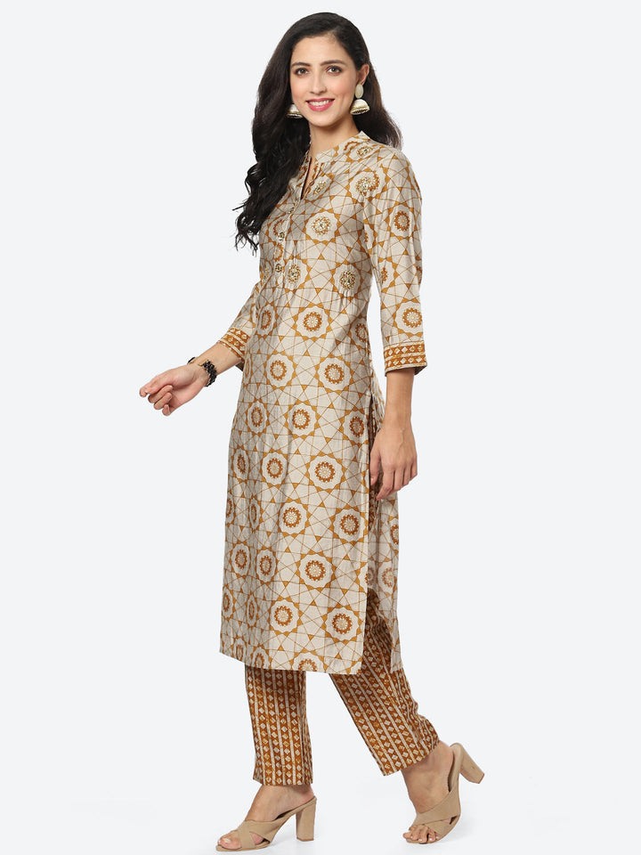 Printed Muslin Kurti With Pant
