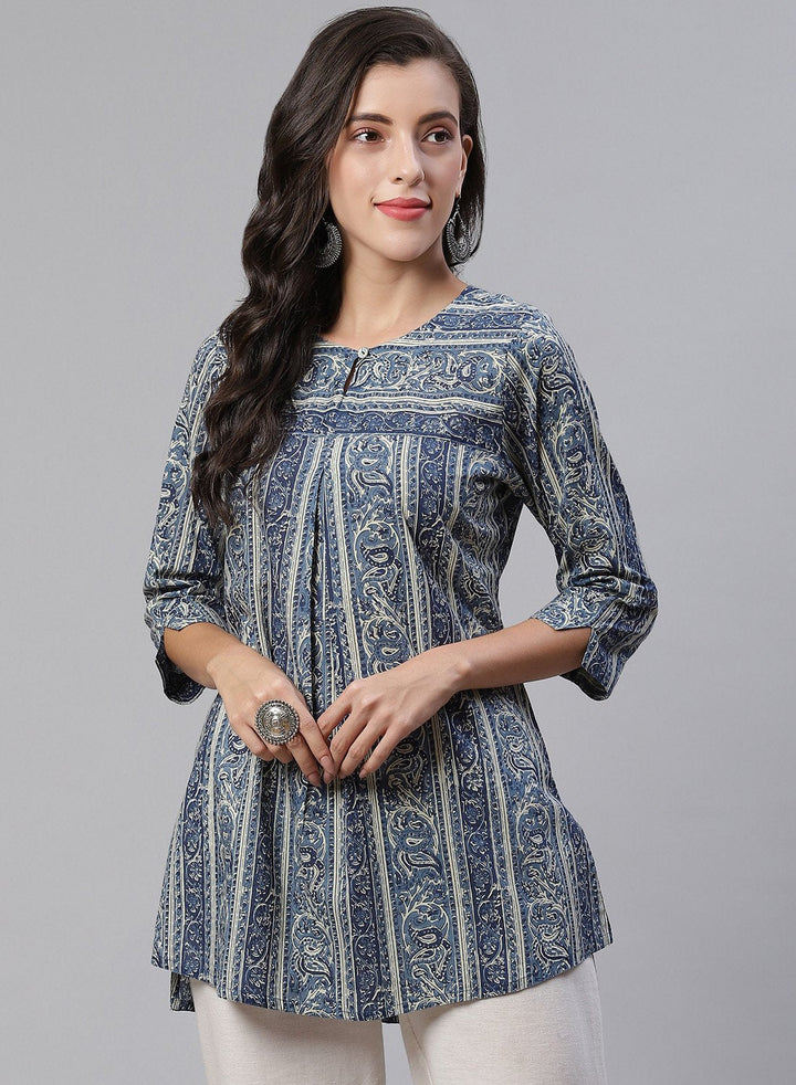 Printed Cotton Short Kurti