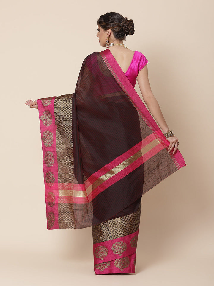 Zari Border Cotton Woven Saree