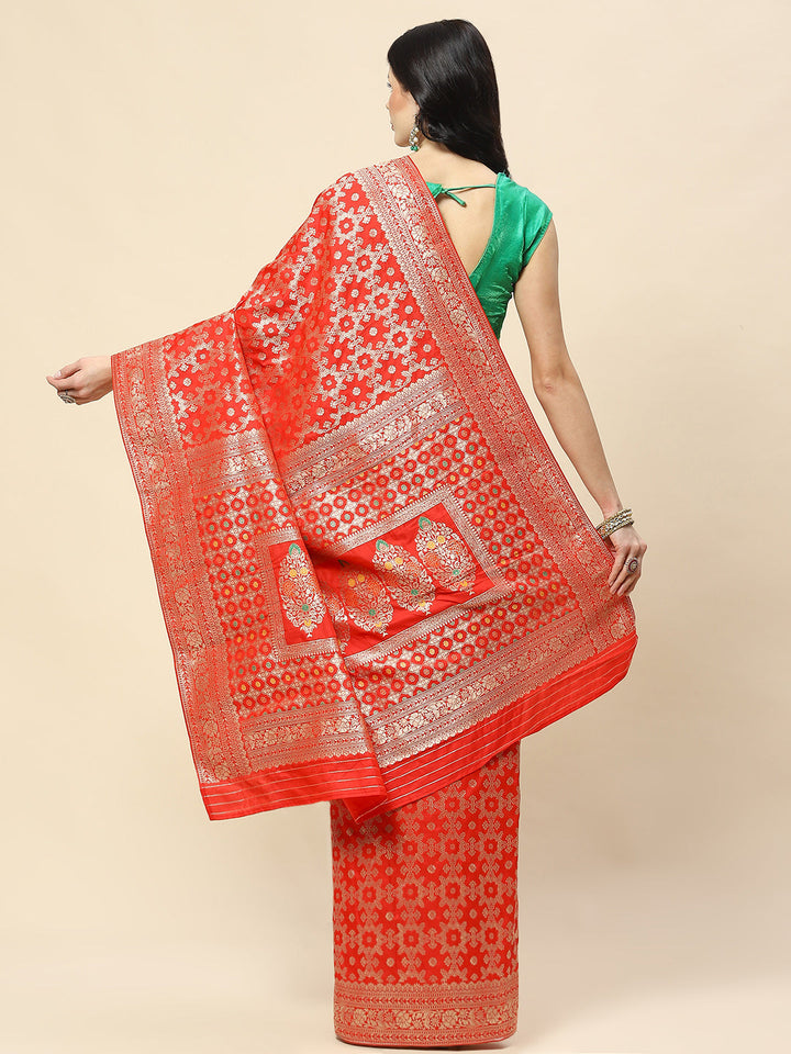 Zari Jaal Woven Art Silk Banarsi Saree