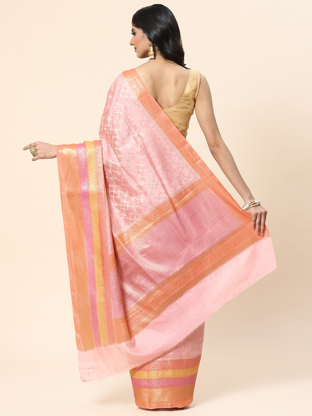 Zari Jaal Cotton Woven Saree