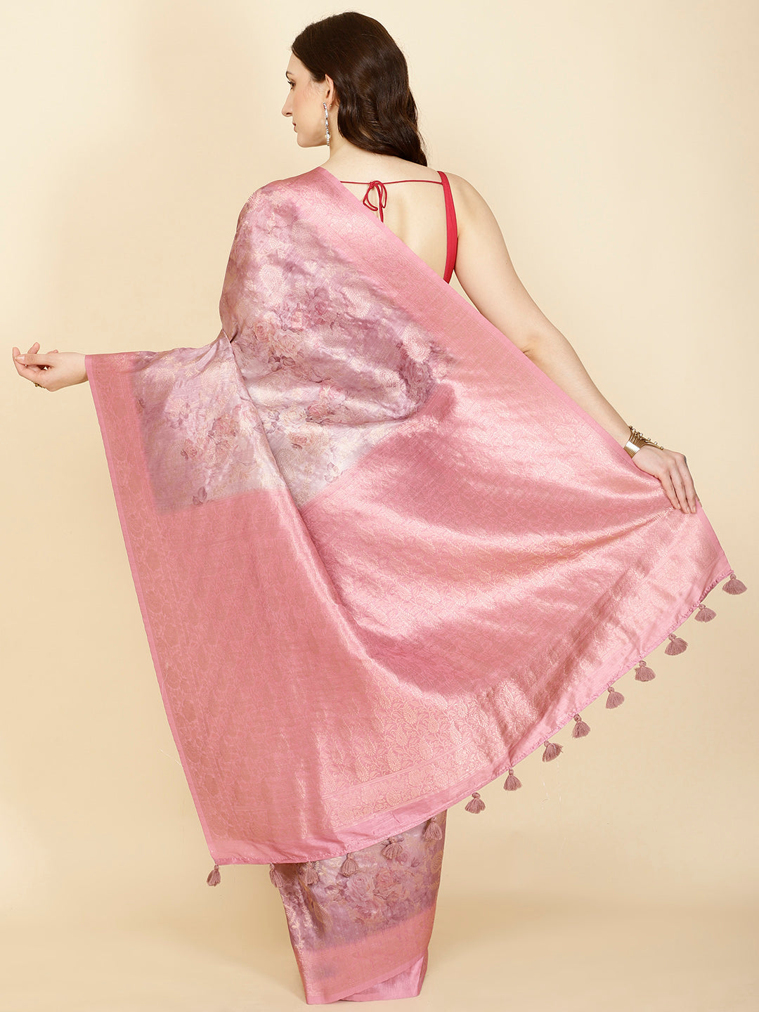 Floral Printed Handloom Saree