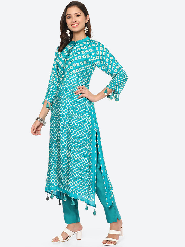 Printed Cotton Kurta With Pant