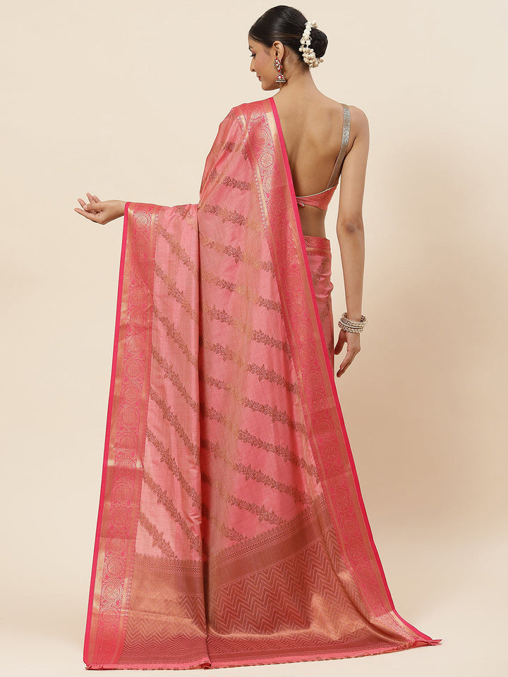 Zari Jaal Woven Handloom Saree