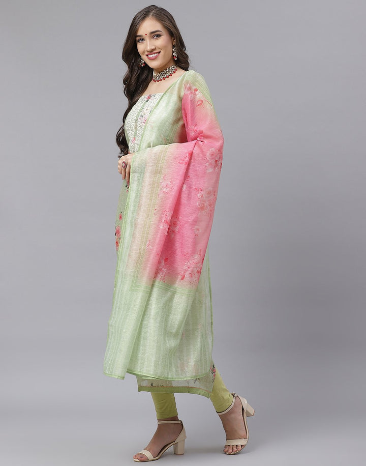Chanderi Embroidered Suit Piece