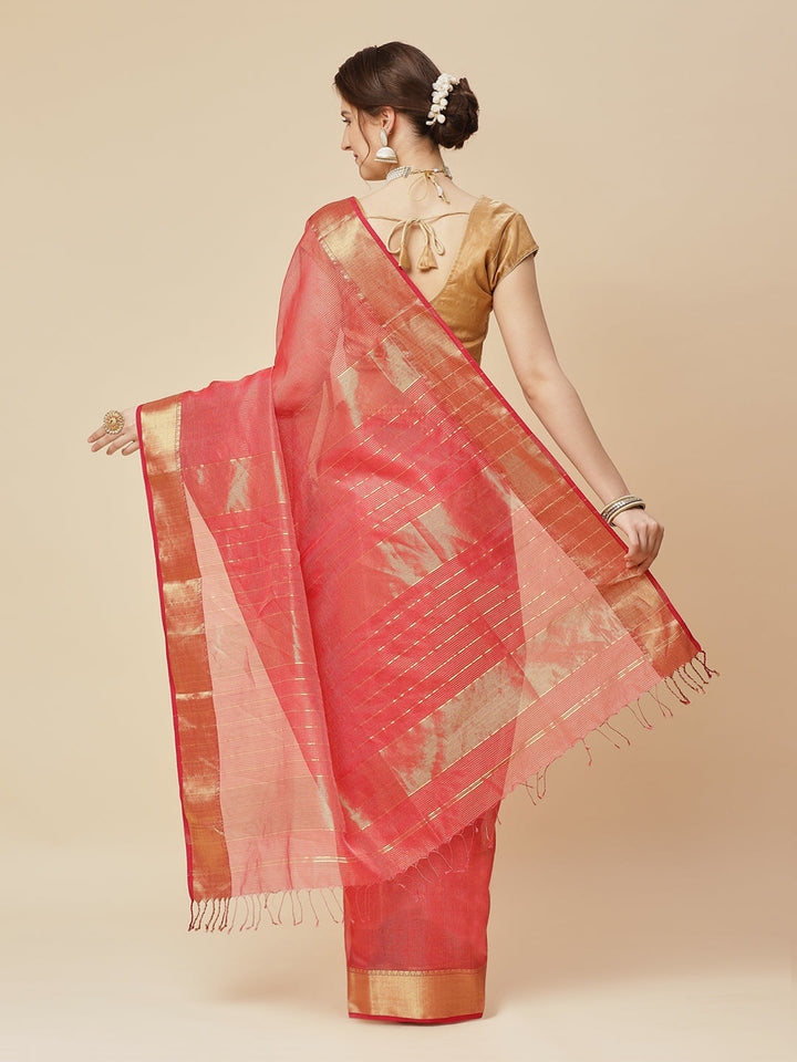 Zari Jaal Cotton Woven Saree