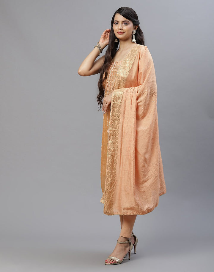 Chanderi Embroidered Suit piece