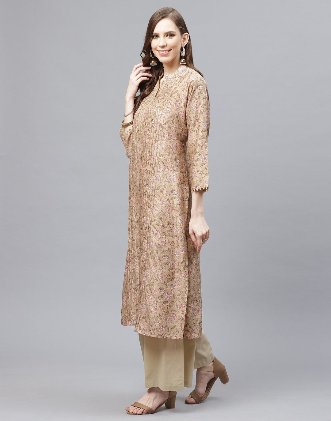 Cotton Chanderi Kurta with Plazzo