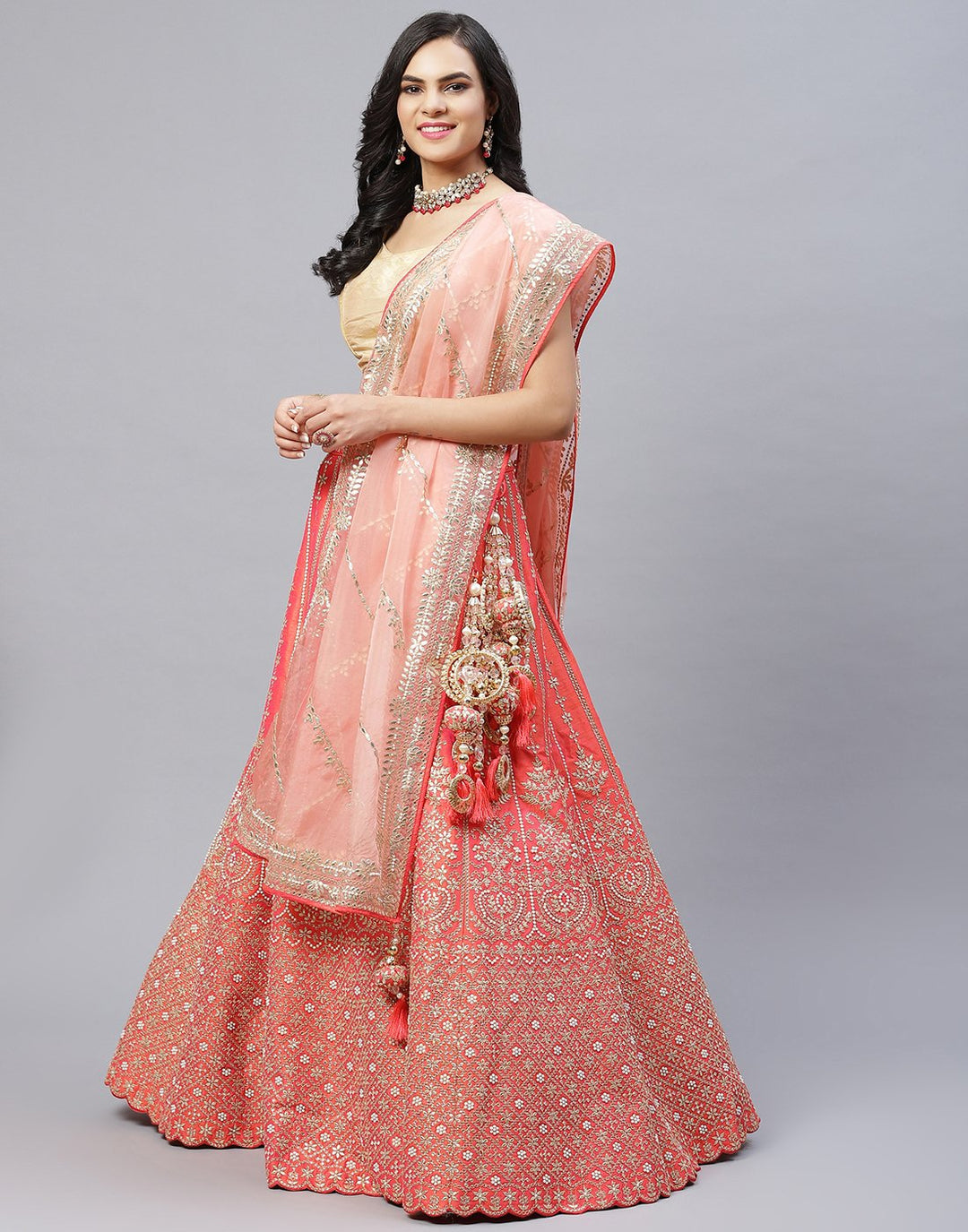 Handloom Dupion Lehanga Set