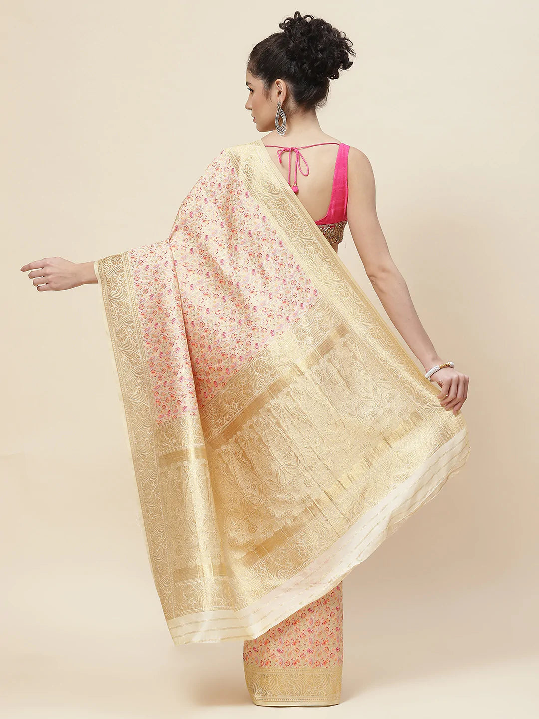 Zari Jaal Handloom Woven Saree