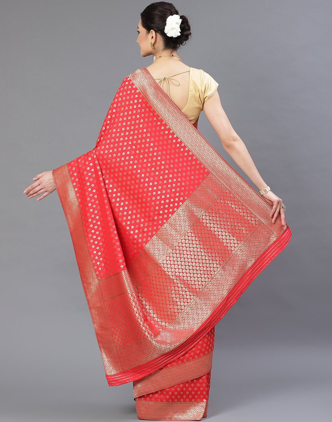 Banarasi Woven Silk Embroidered Saree