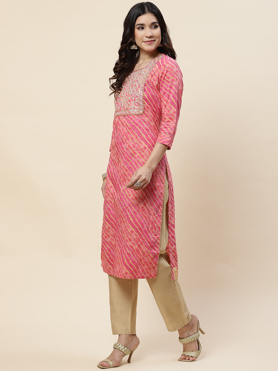 Leheriya Printed Cotton Kurta