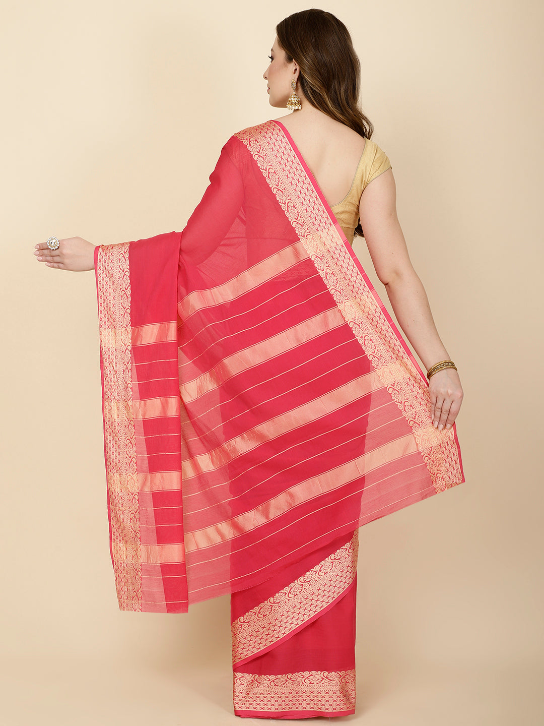 Resham Border Woven Cotton Saree