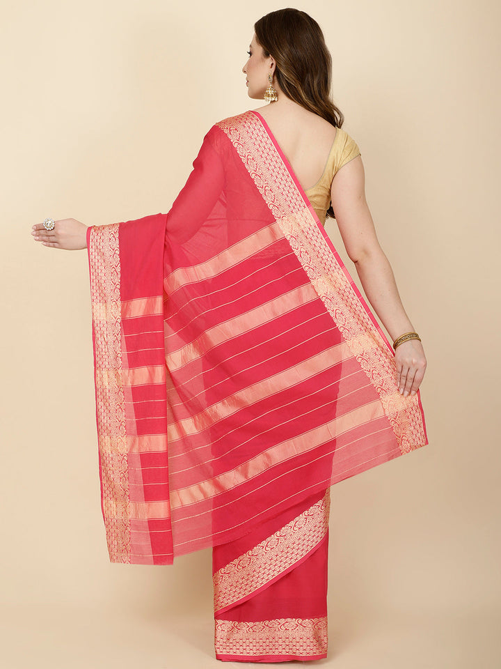 Resham Border Woven Cotton Saree