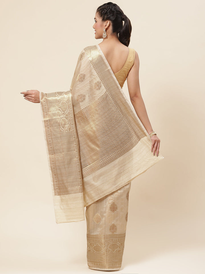 Zari Booti Woven Cotton Saree