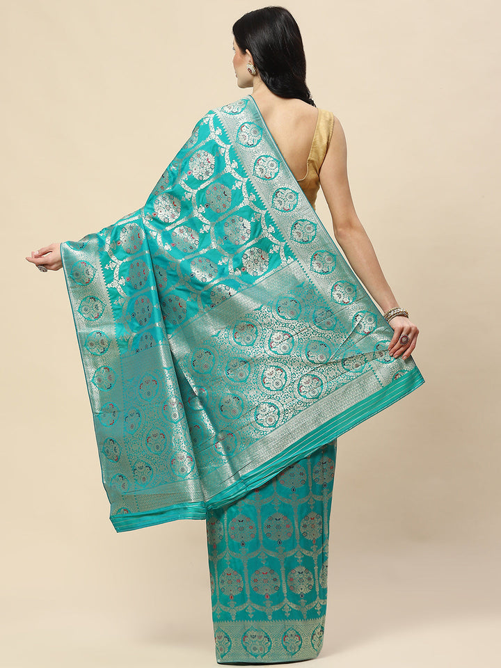 Zari Jaal Woven Art Silk Banarsi Saree