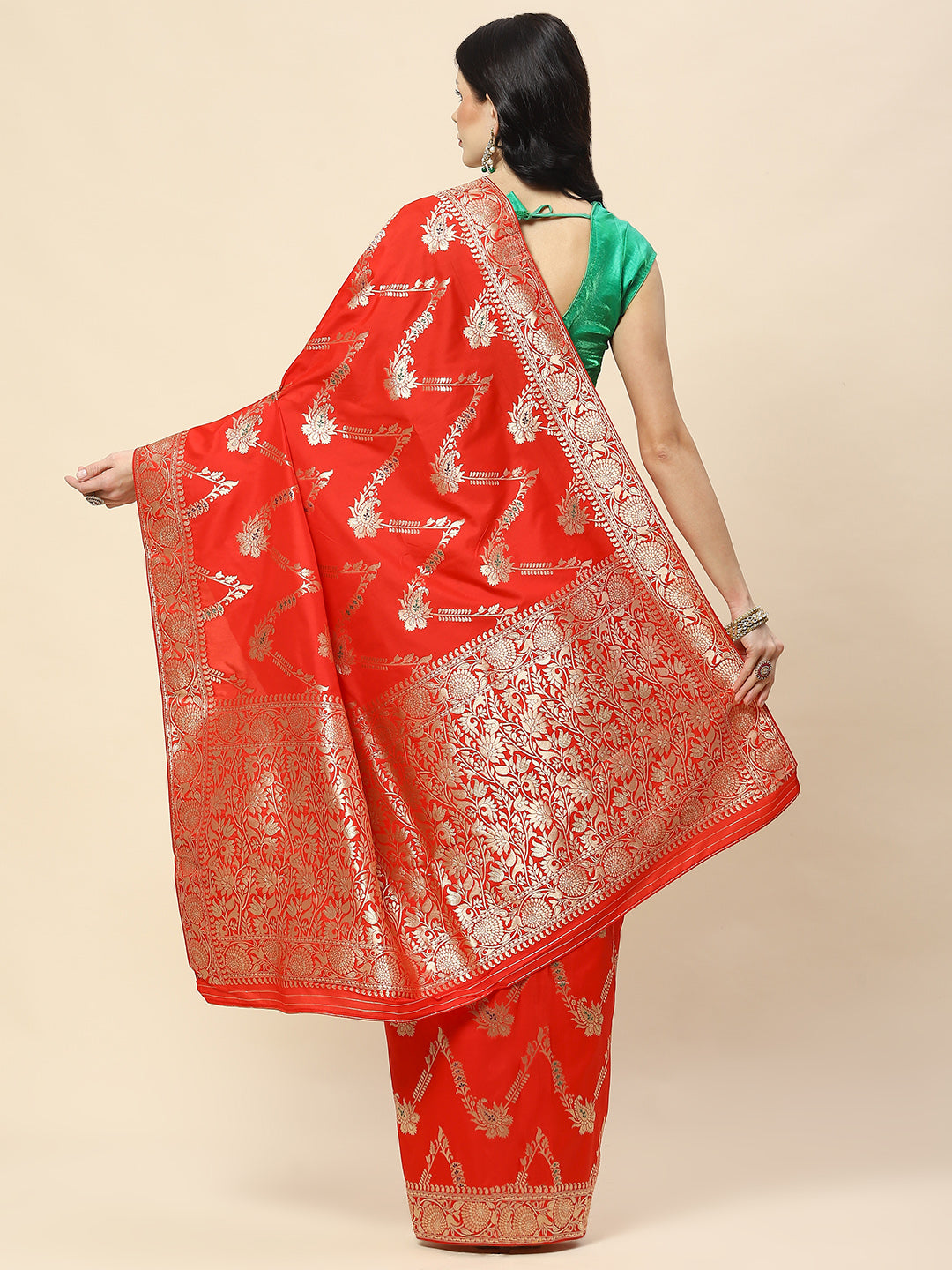 Zari Jaal Woven Art Silk Banarsi Saree