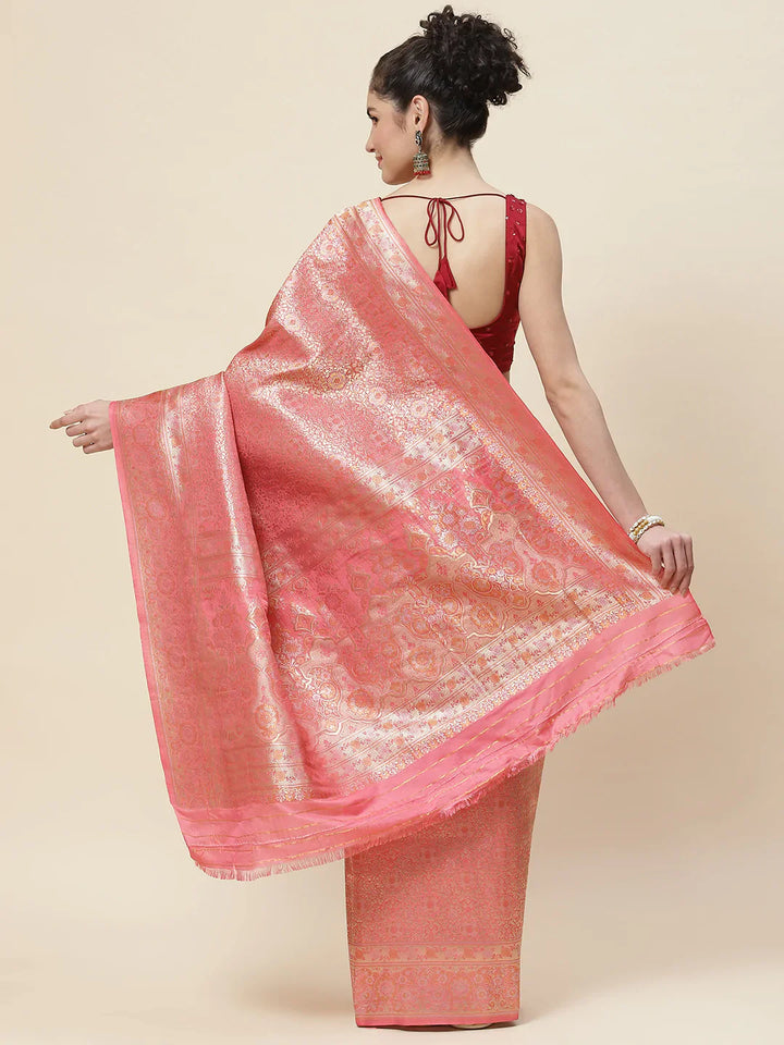 Zari Jaal Handloom Woven Saree