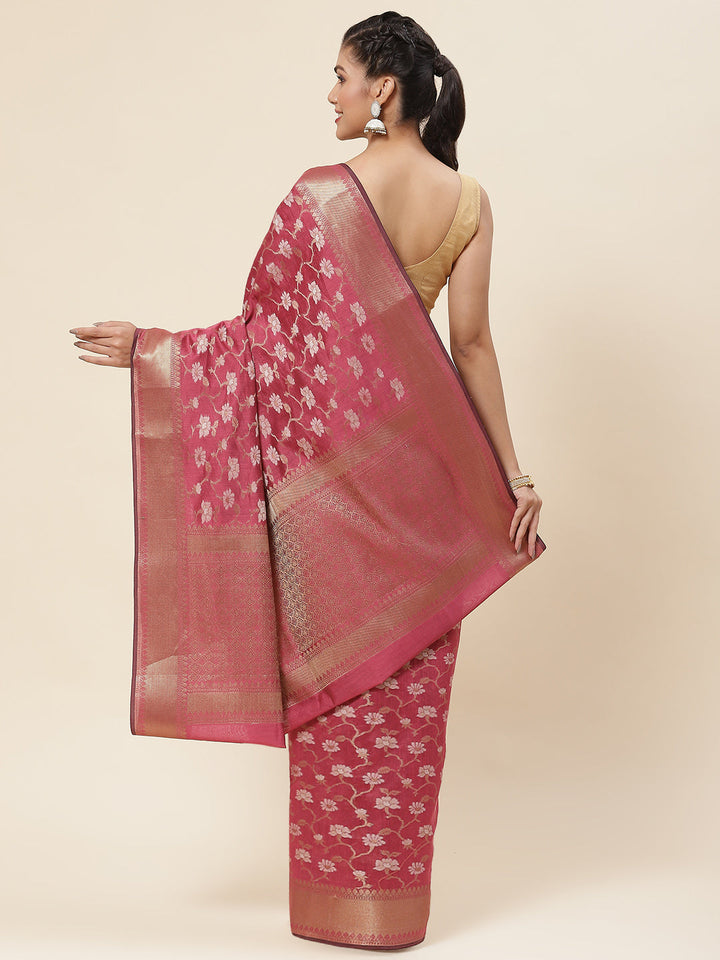 Zari Jaal Woven Cotton Saree