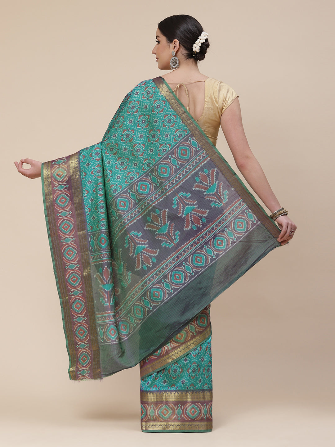 Patola Art Handloom Printed Saree
