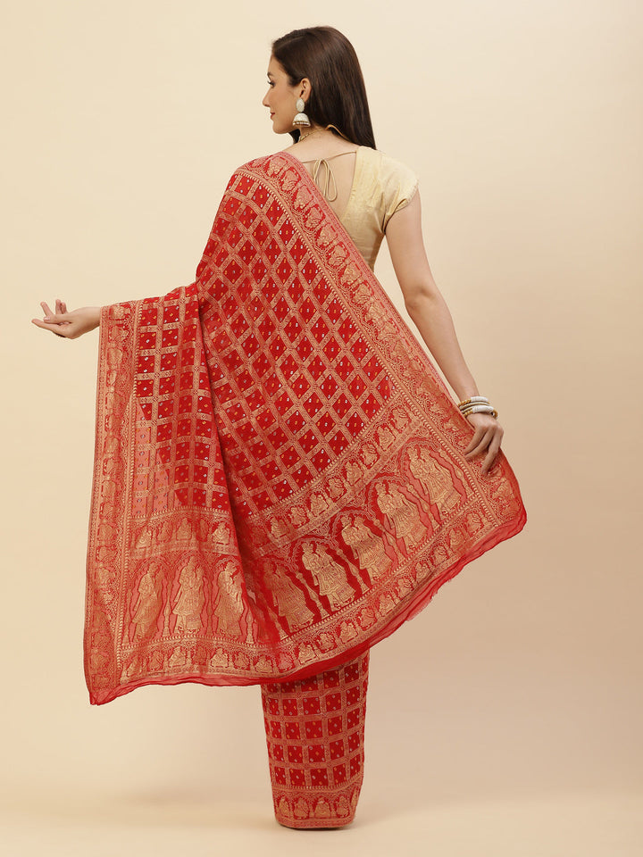 Gharchola Georgette Plain Saree