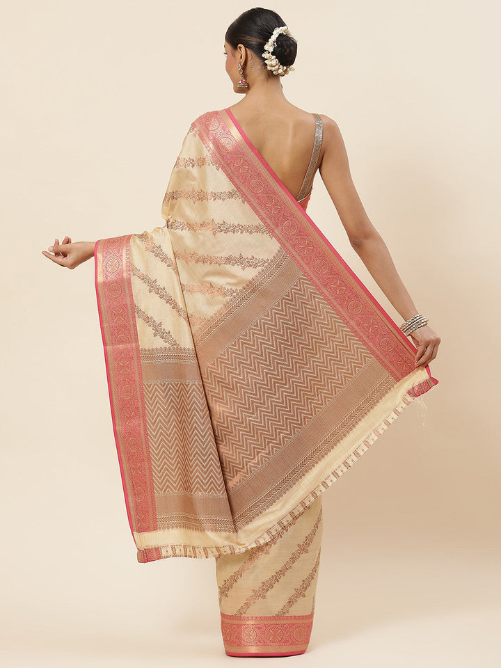 Zari Jaal Woven Handloom Saree
