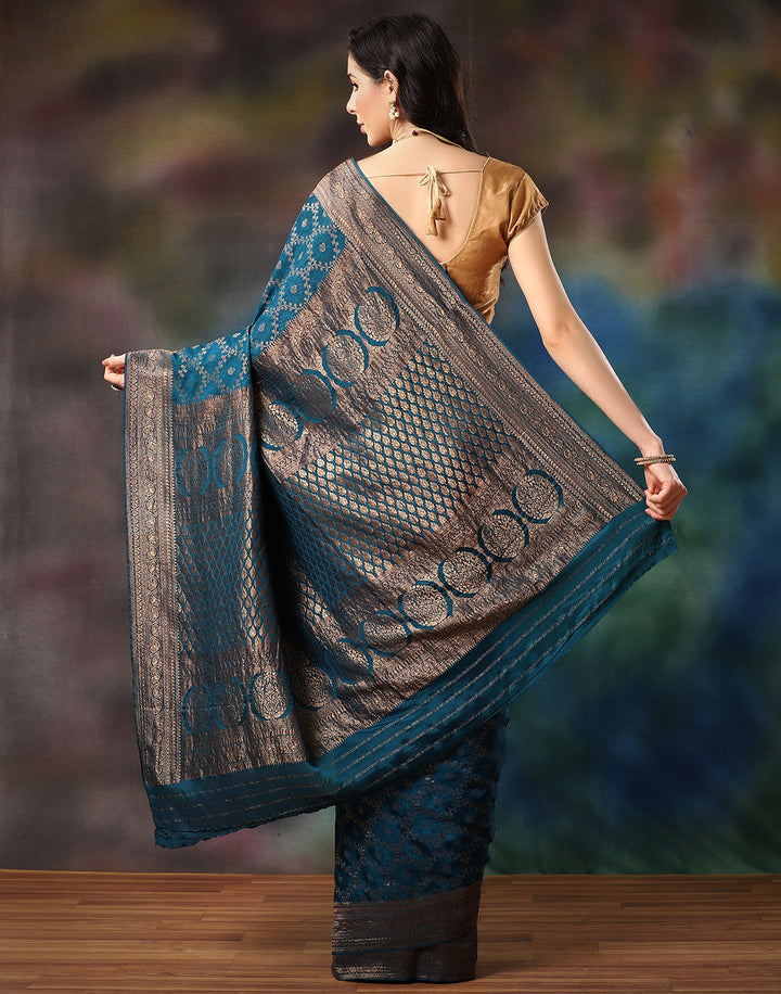 Zari Jaal Crepe Saree