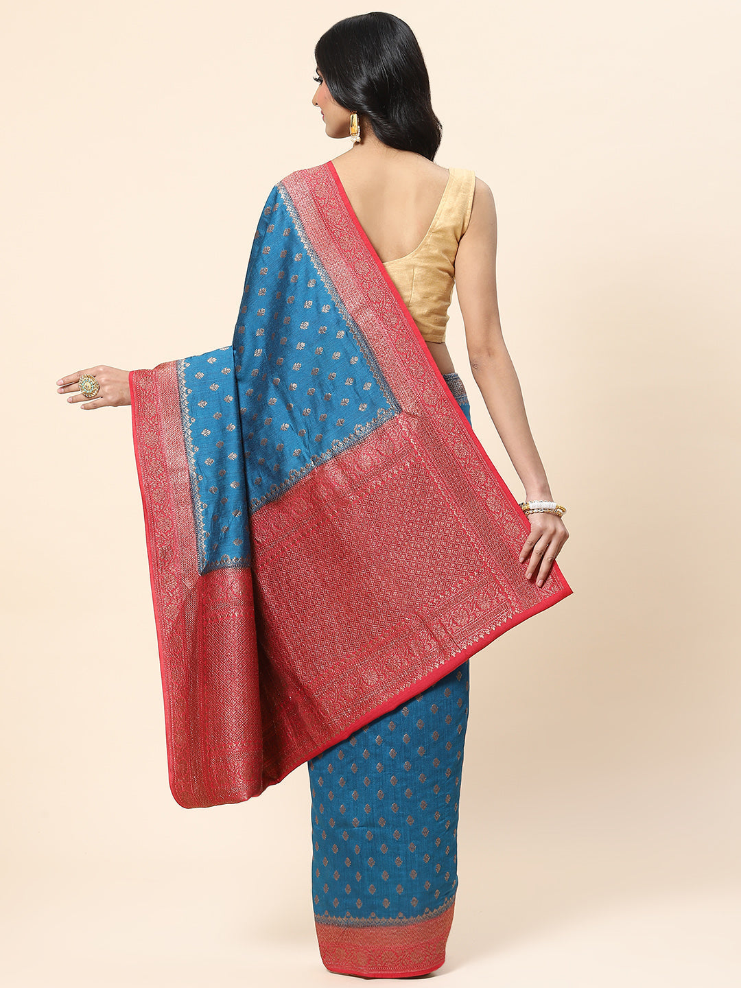 Antique Booti Banarasi Woven Saree