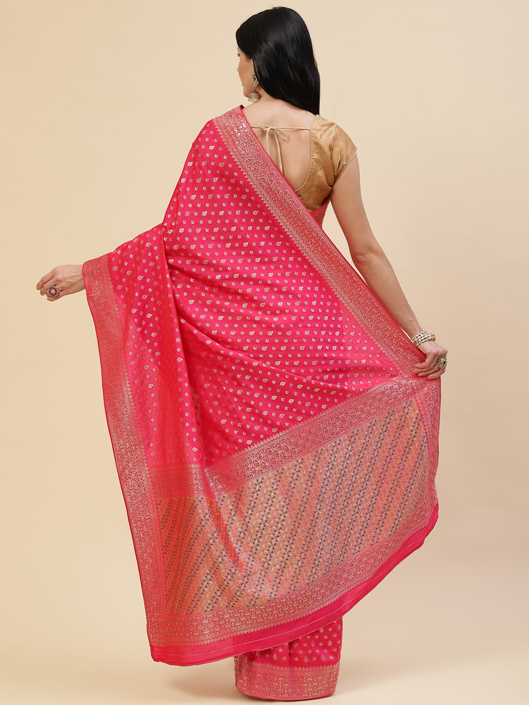 Stone Booti Banarasi Woven Saree
