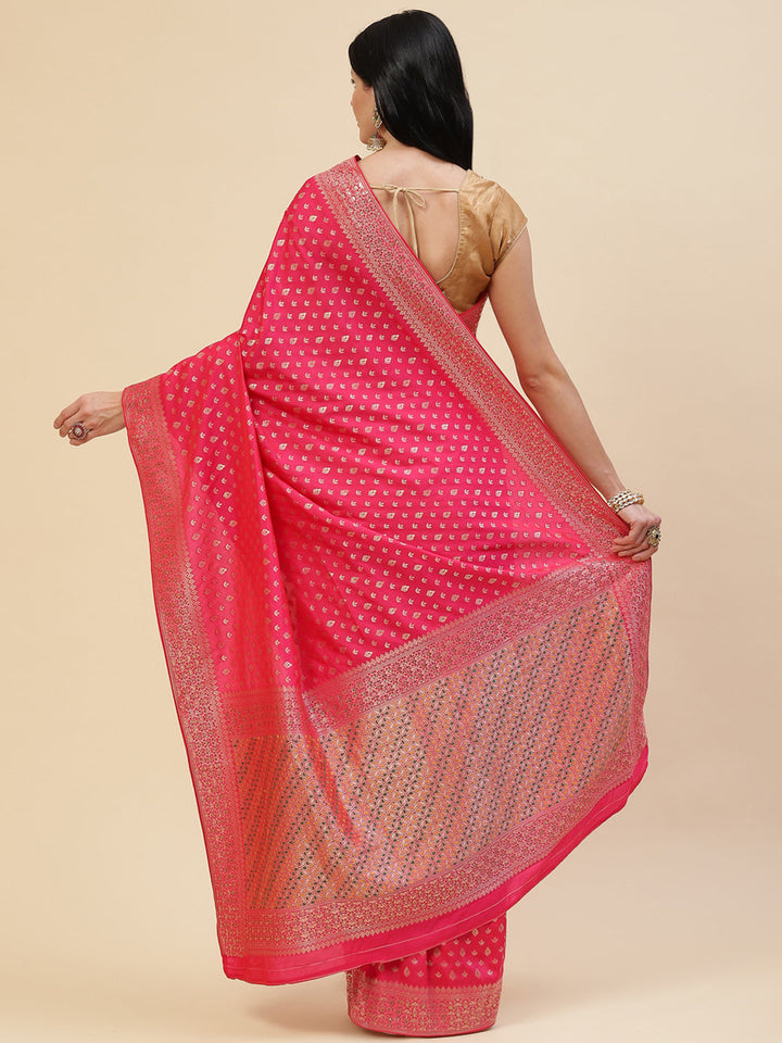 Stone Booti Banarasi Woven Saree