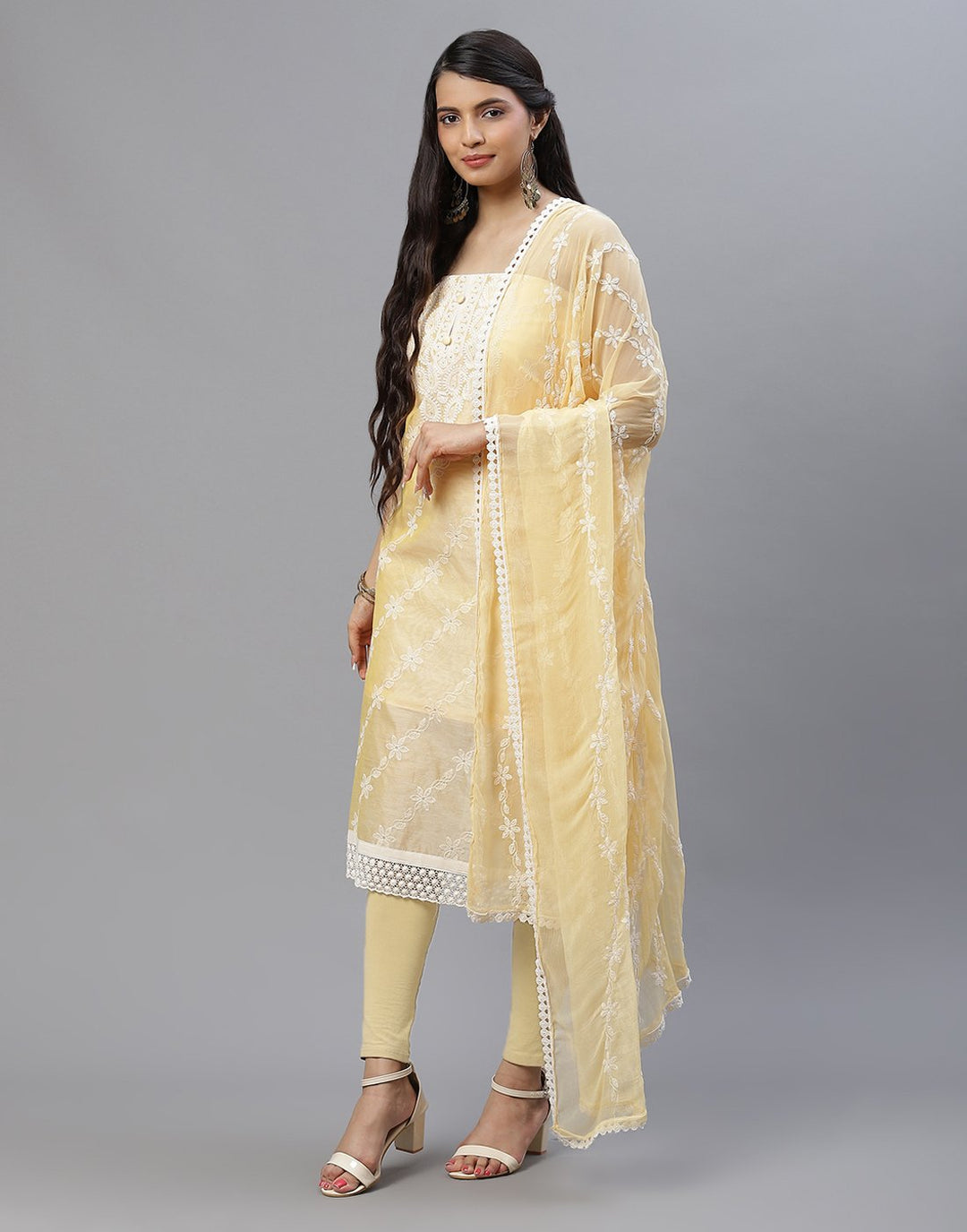 Chanderi Embroidered Suit piece