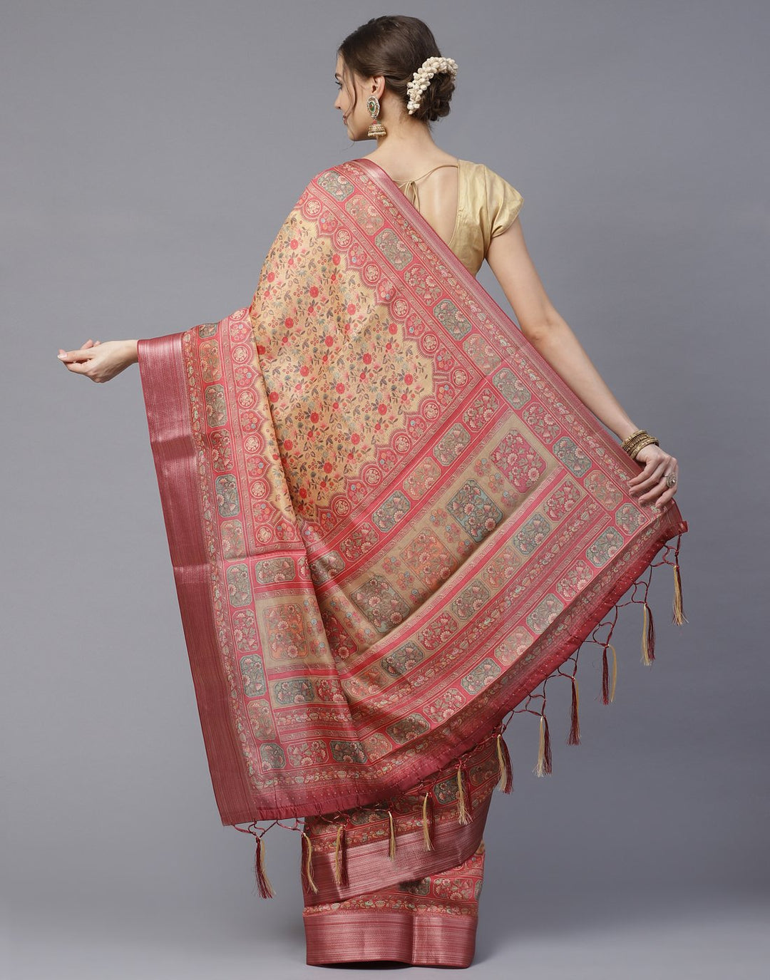 Digital Floral Printed Art Handloom Saree