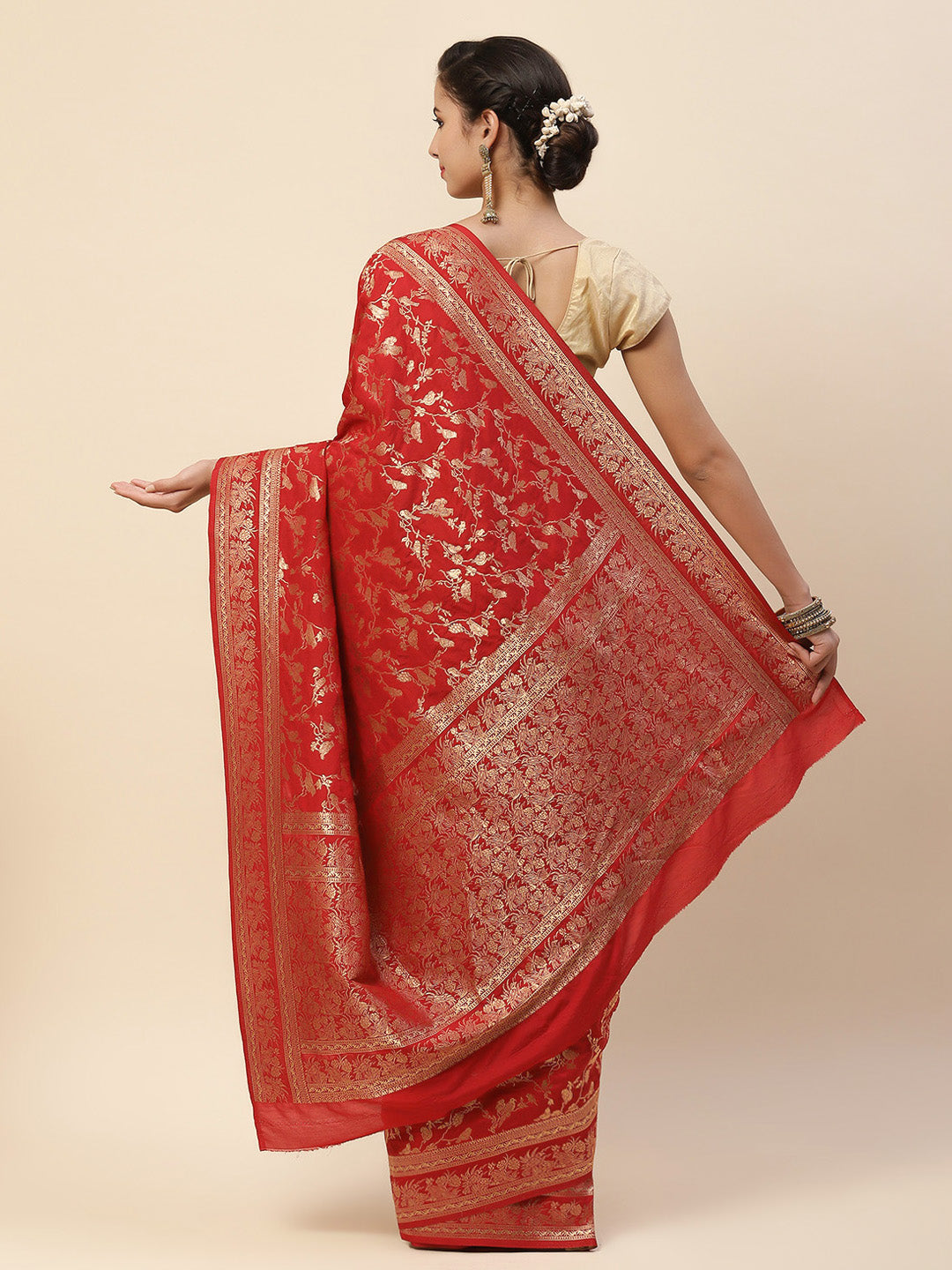 Zari Zaal Art Handloom Woven Saree