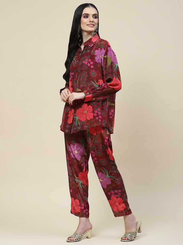 Printed Crepe Kurti With Pants