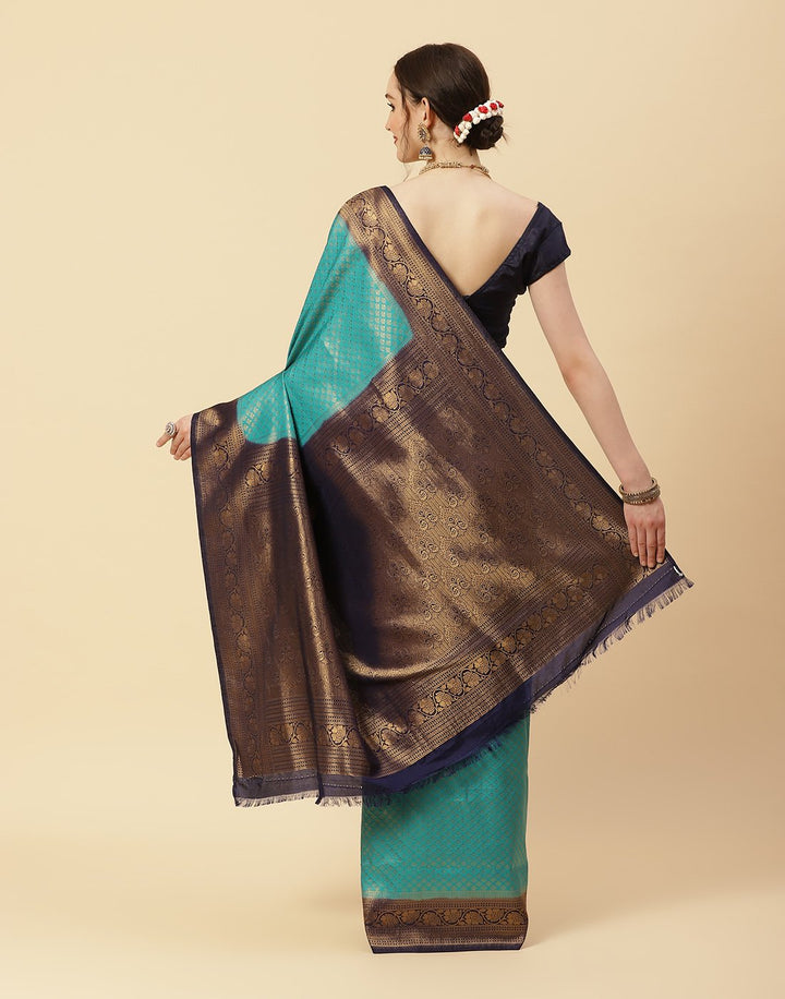 Woven Brocade Zari Booti Art Handloom Saree