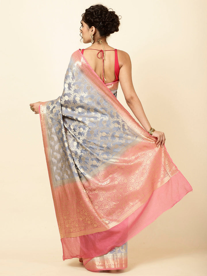 Zari Jaal Woven Cotton Saree