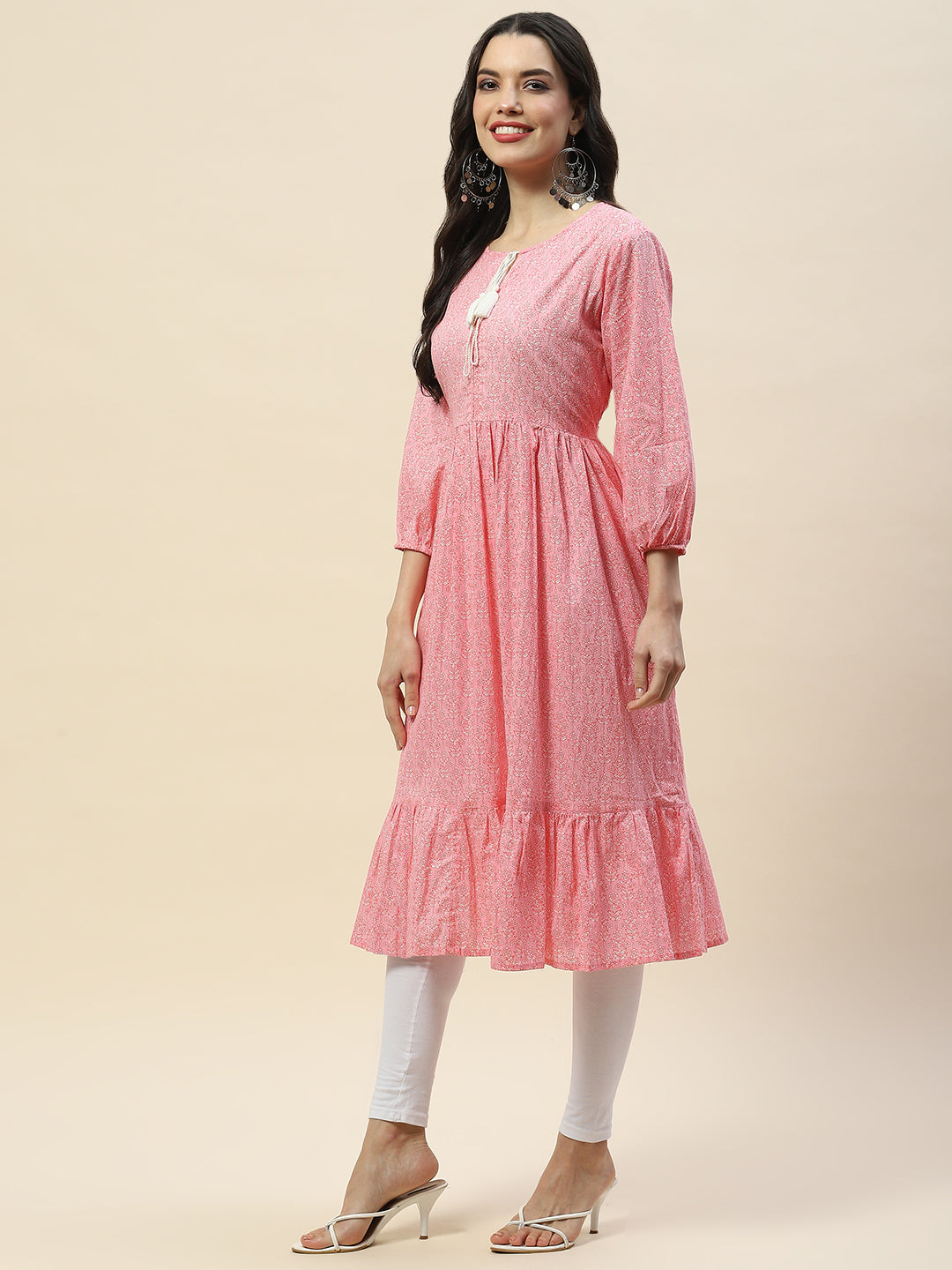 Solid Cotton Anarkali Kurta