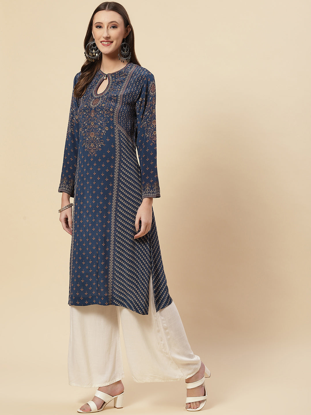 Printed Crepe Kurta