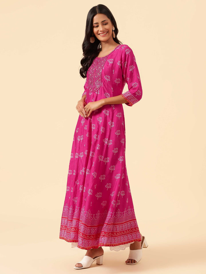 Floral Printed Handloom Kurta