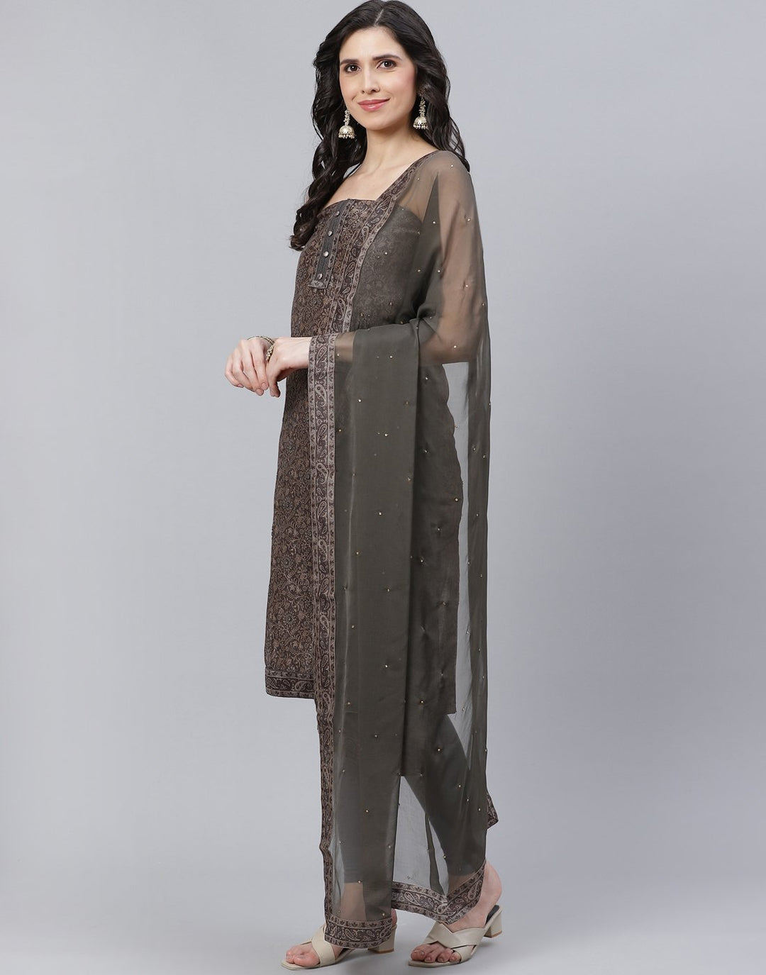 Chanderi Printed Suit Piece