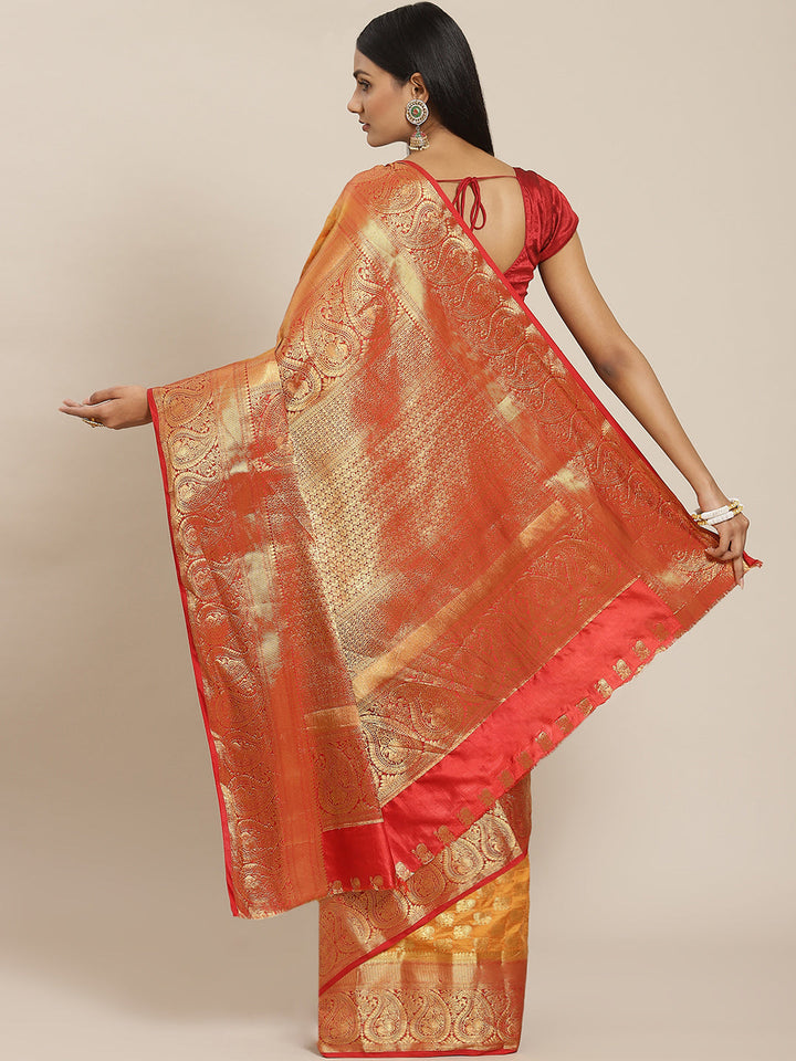 Zari Border Booti Art Handloom Woven Saree