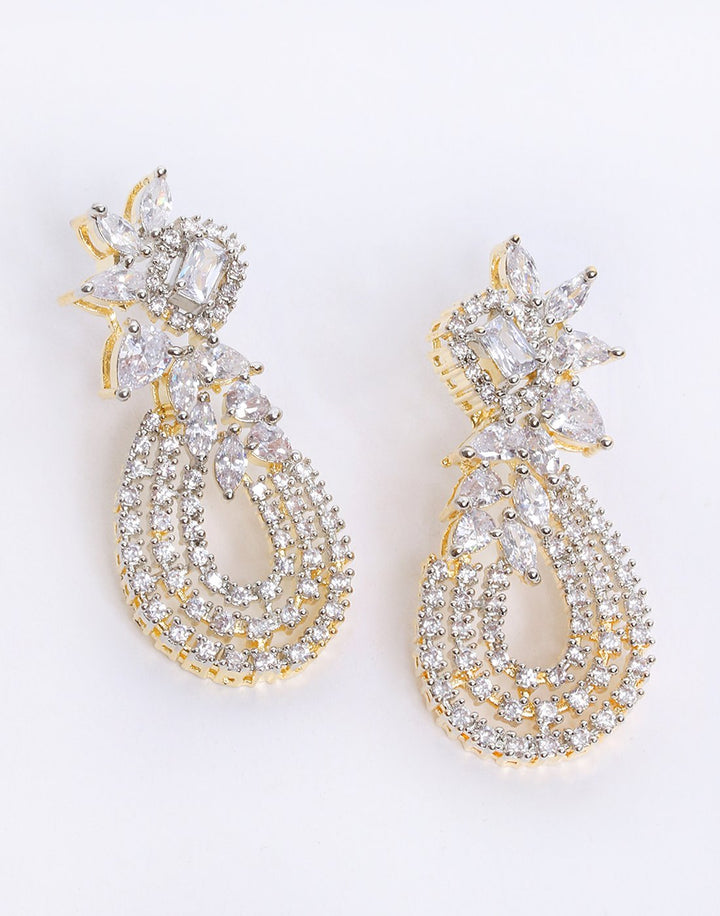 Beautiful Gold with White Earrings