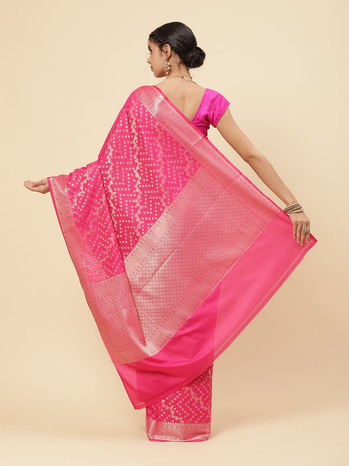 Cotton Saree with Zari Border Booti