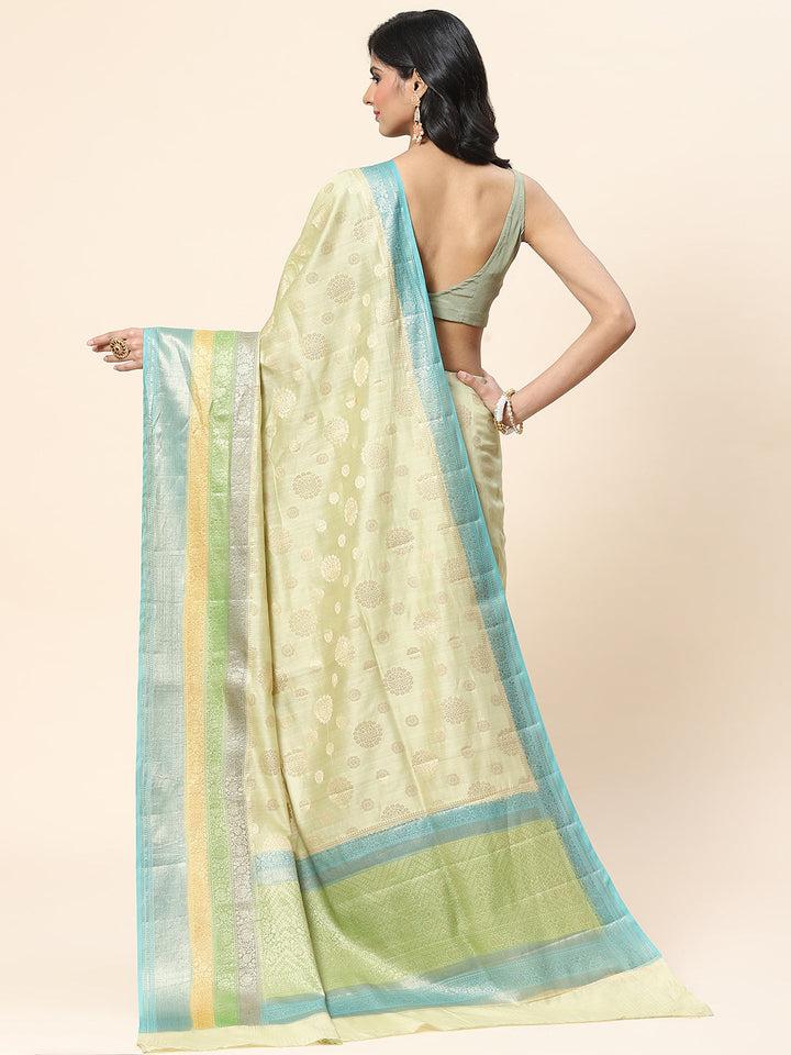 Zari Border Booti Cotton Woven Saree