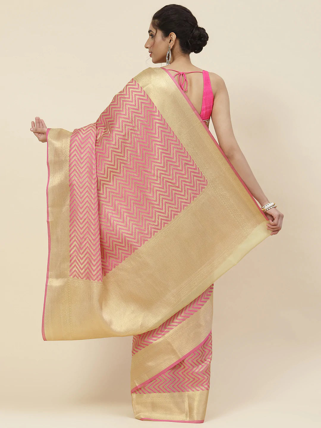 Zari Jaal Cotton Woven Saree