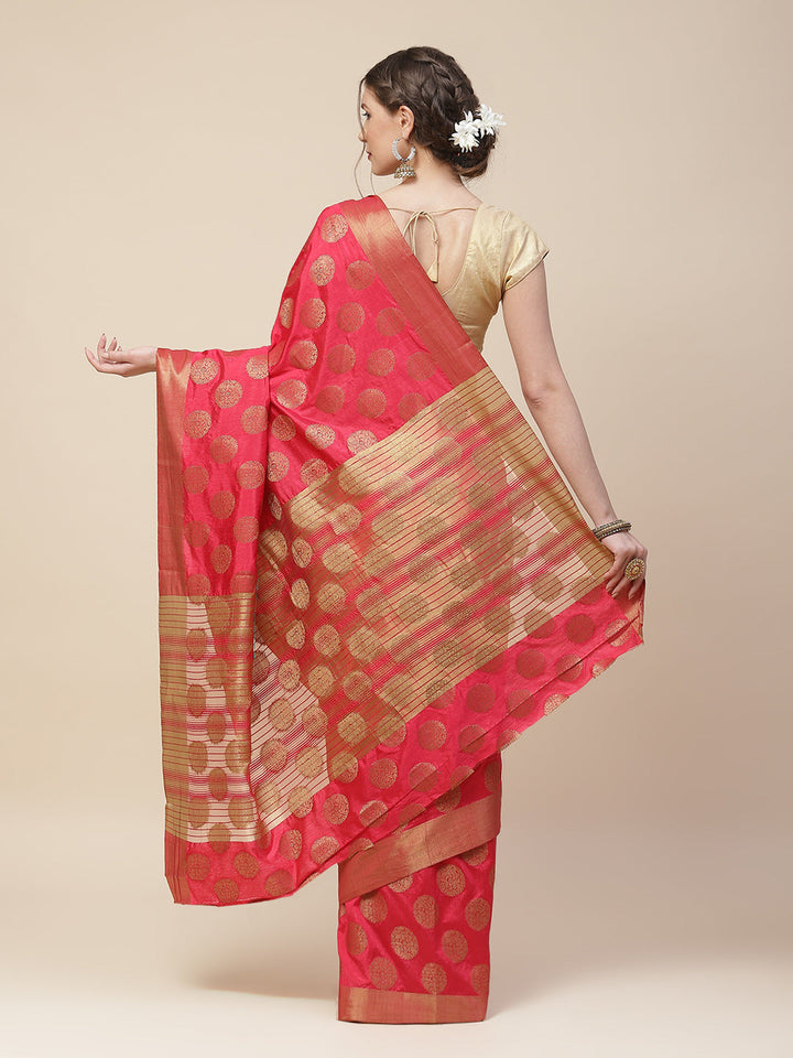 Ethnic Motifs Art Handloom Woven Saree