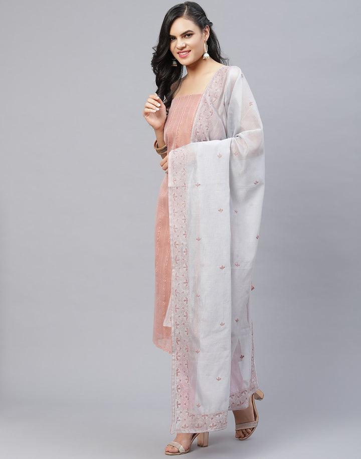 Chanderi Embroidered Suit Piece